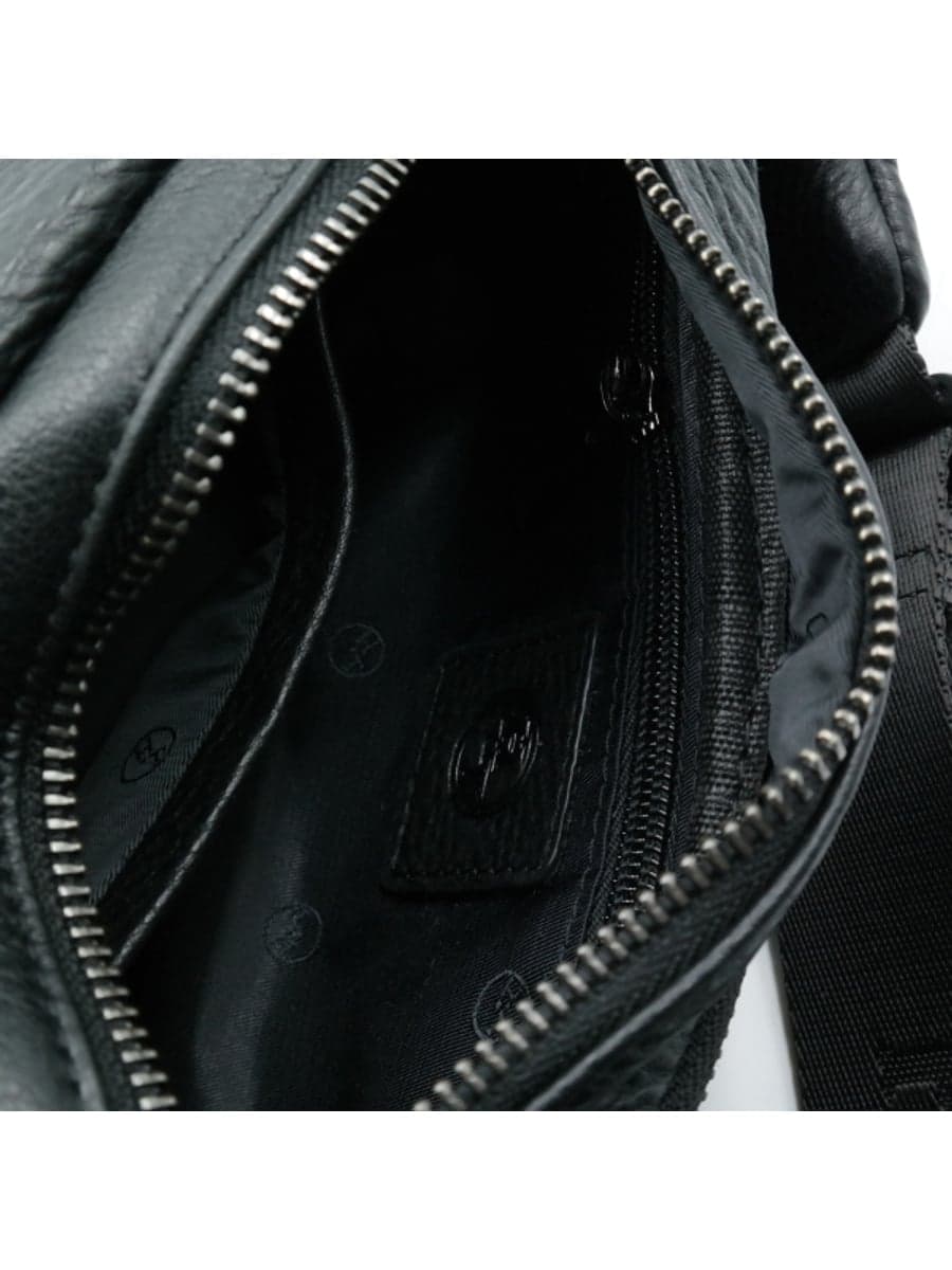 Чоловіча шкіряна сумка-бананка H.T. Leather з передньою кишенею на блискавці 2001-15