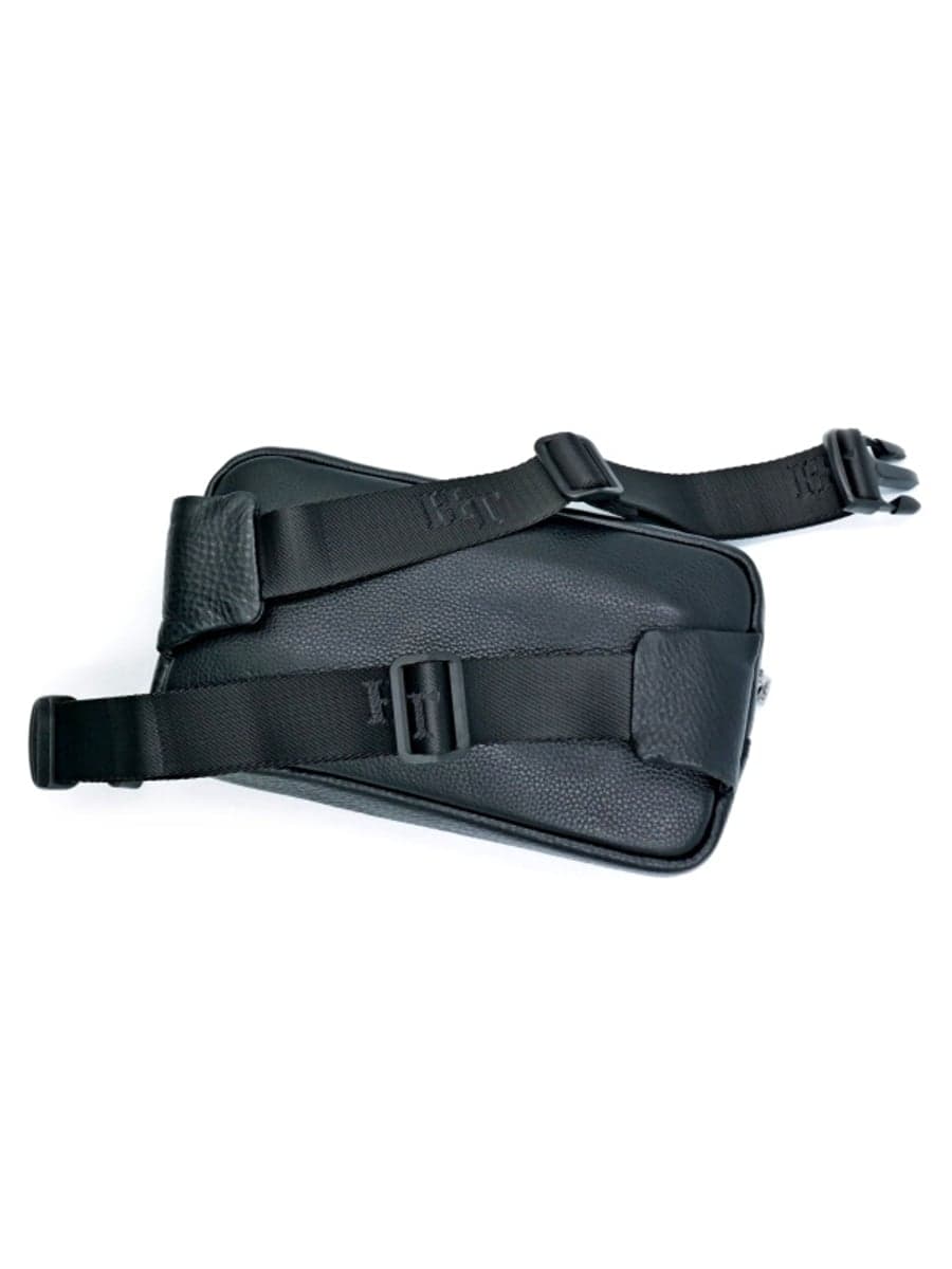 Чоловіча шкіряна сумка-бананка H.T. Leather з двома блискавками, класична 2001-3
