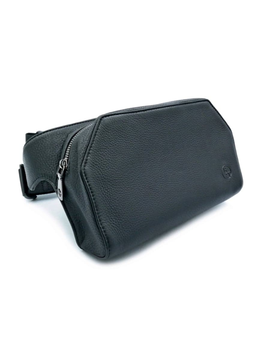 Чоловіча шкіряна сумка-бананка H.T. Leather мінімалістична, 26 см 5516-3A