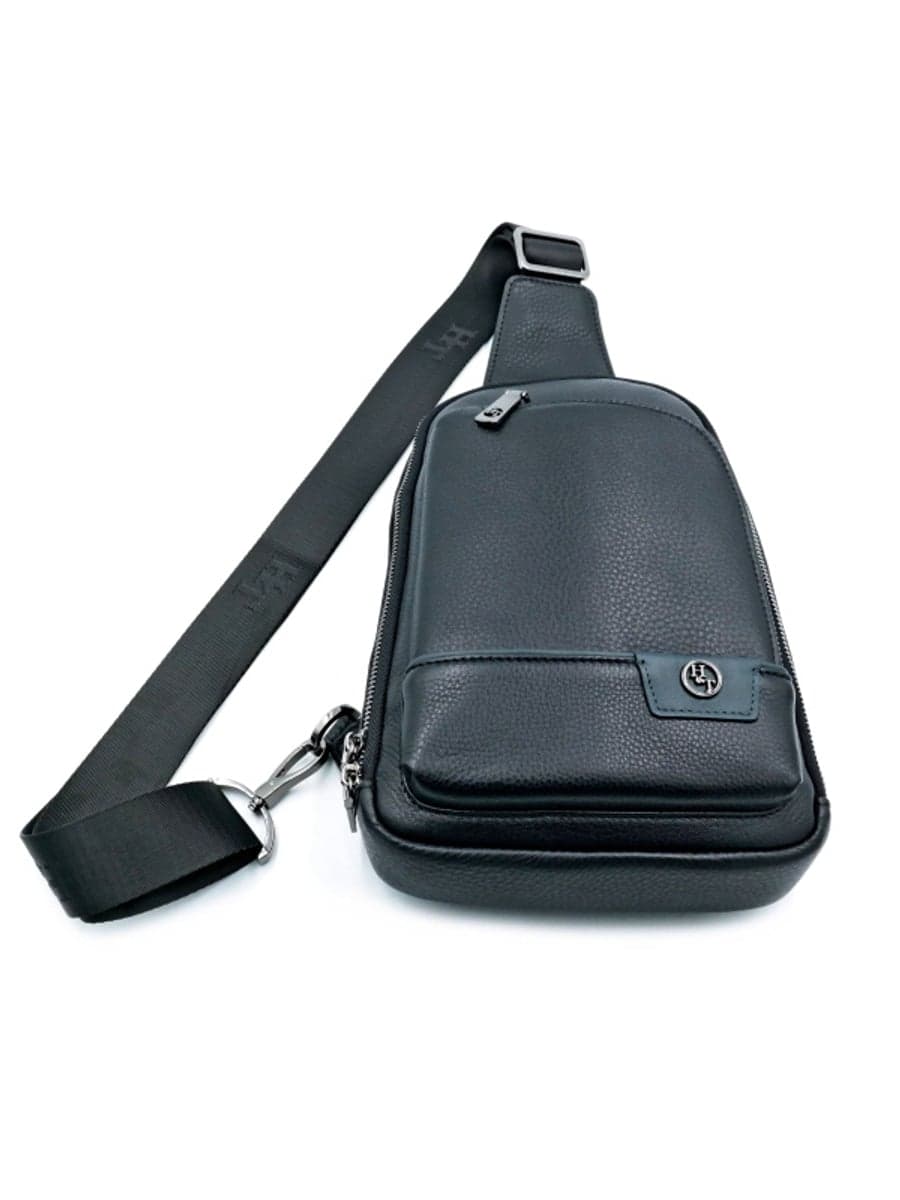 Чоловіча шкіряна сумка-слінг H.T. Leather з передньою кишенею, 27 см 7936-159