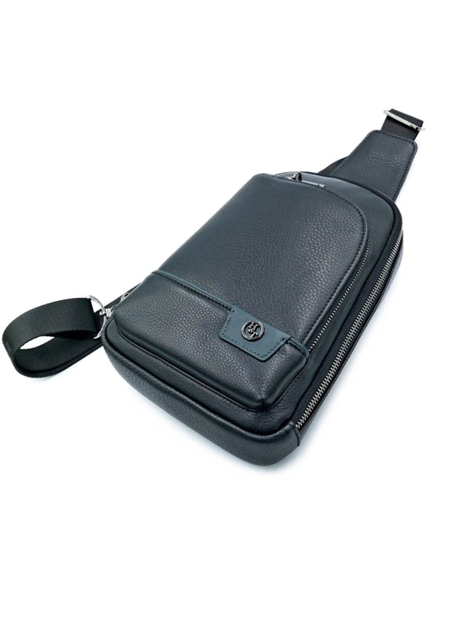 Чоловіча шкіряна сумка-слінг H.T. Leather з передньою кишенею, 27 см 7936-159