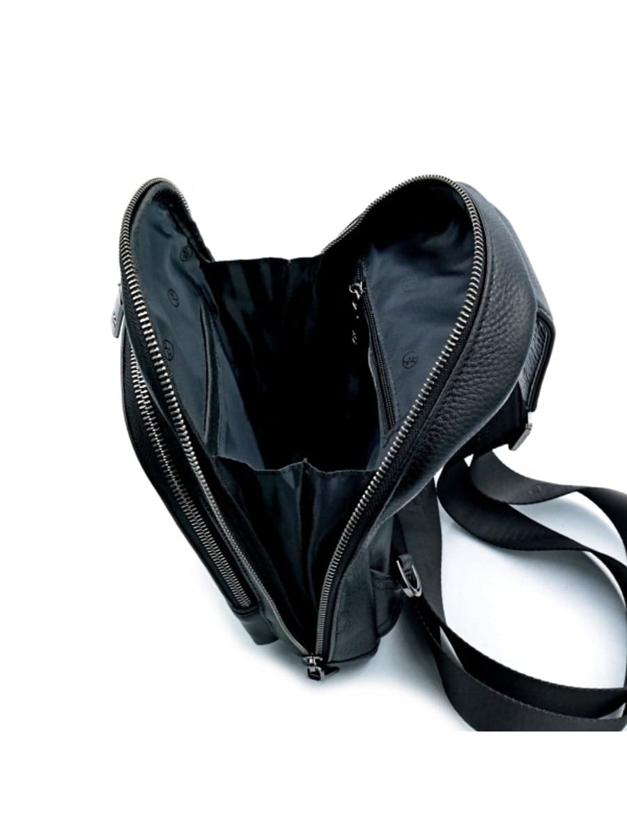 Чоловіча шкіряна сумка-слінг H.T. Leather з передньою кишенею, 27 см 7936-159