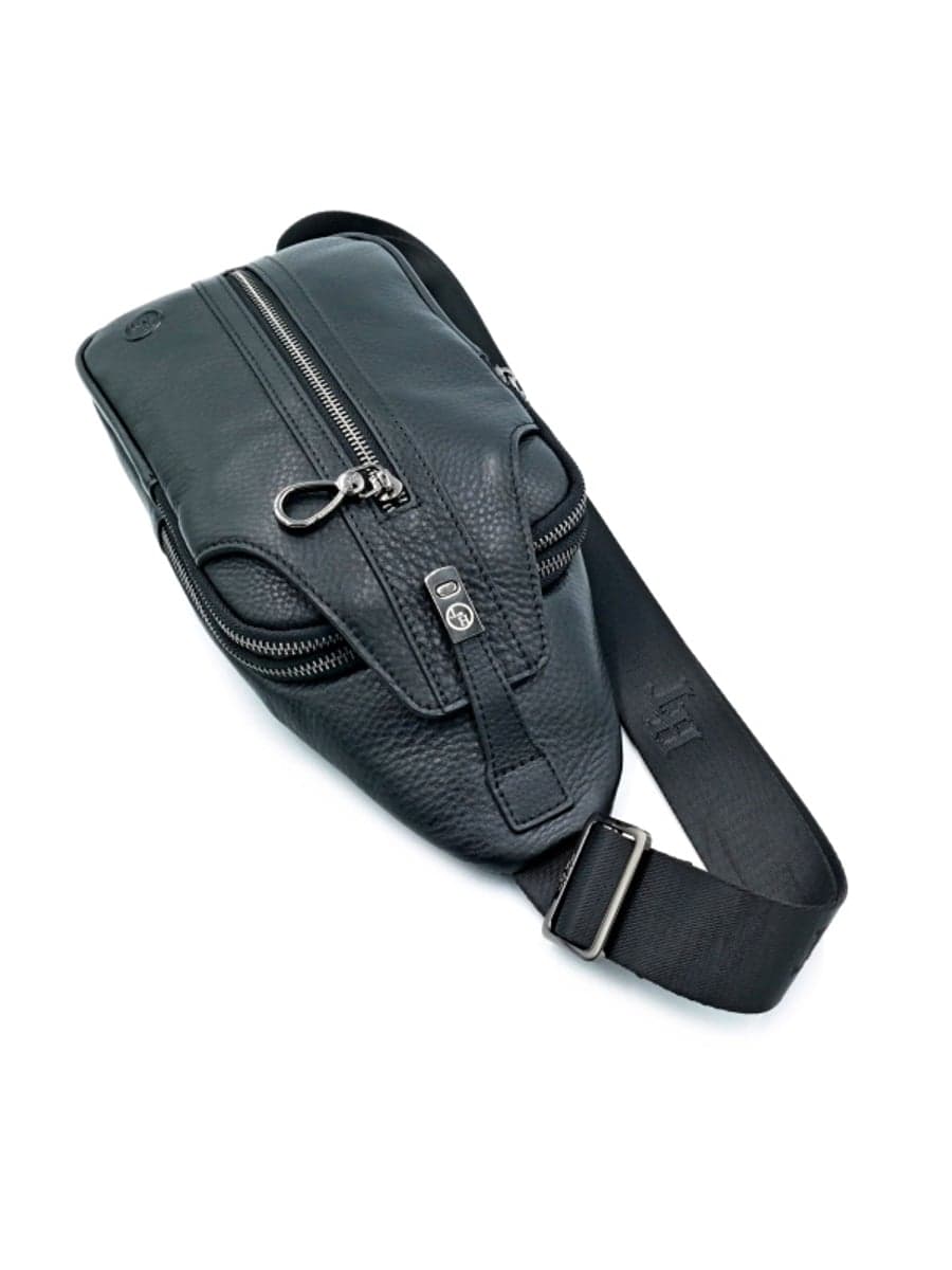 Чоловіча шкіряна сумка-слінг H.T. Leather з дихаючою спинкою 7936-68