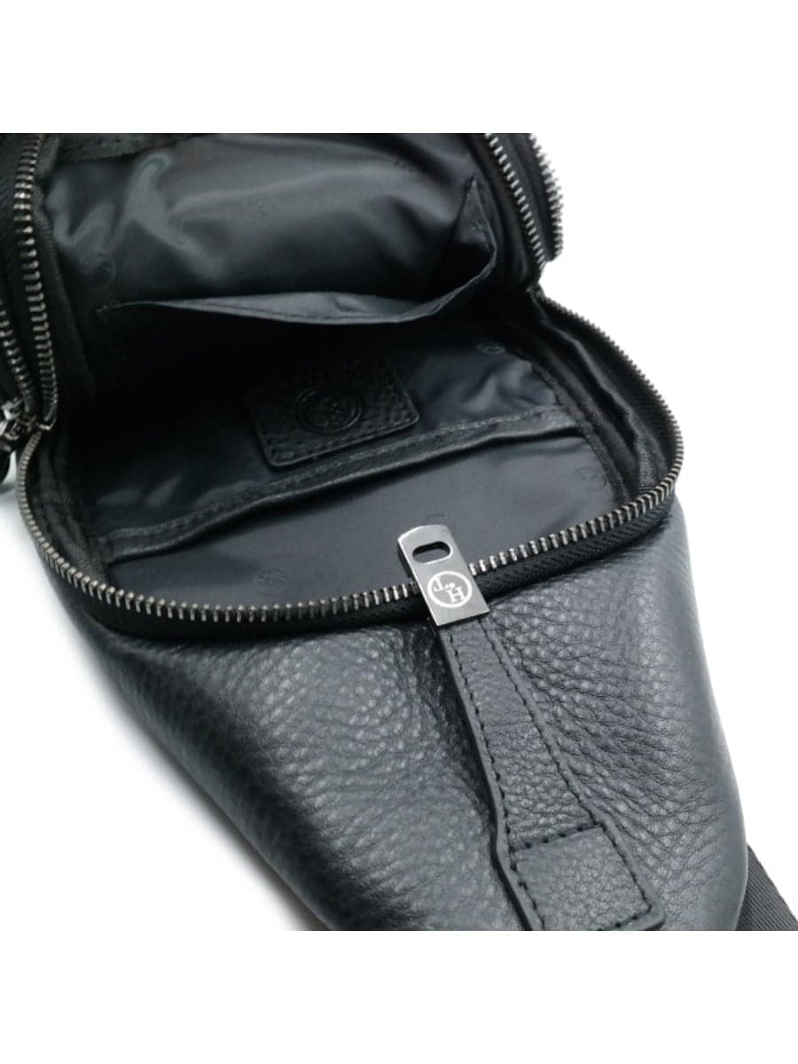 Чоловіча шкіряна сумка-слінг H.T. Leather з дихаючою спинкою 7936-68