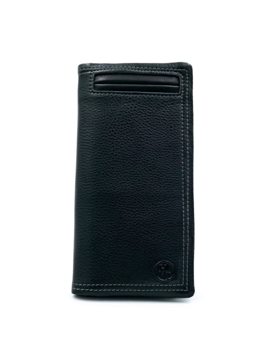 Чоловічий тонкий довгий шкіряний гаманець H.T. Leather 162-54