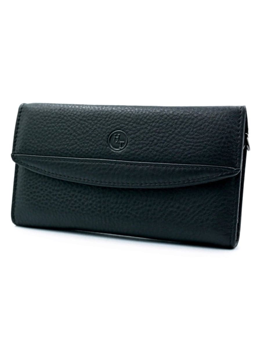 Чоловічий шкіряний клатч-гаманець H.T. Leather з клапаном і ремінцем 162-55