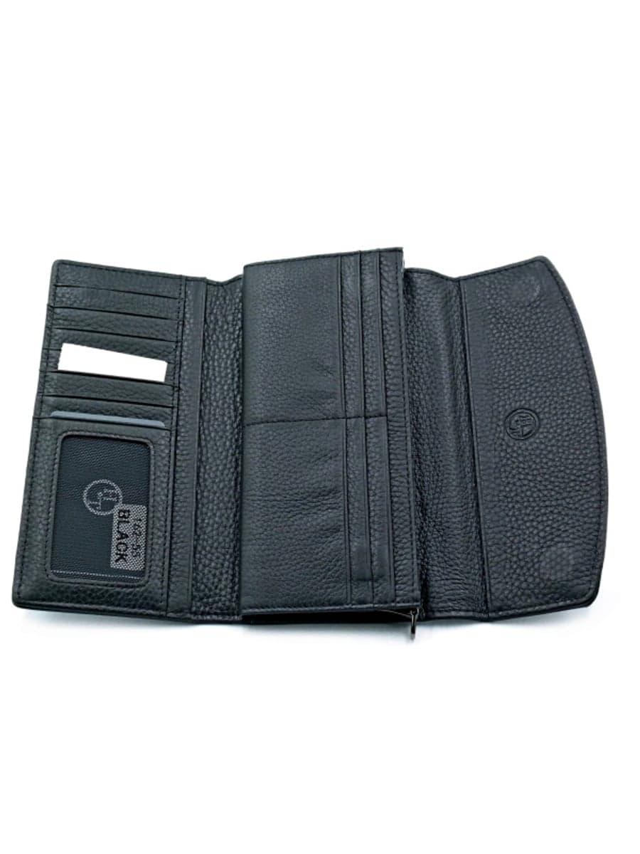 Чоловічий шкіряний клатч-гаманець H.T. Leather з клапаном і ремінцем 162-55