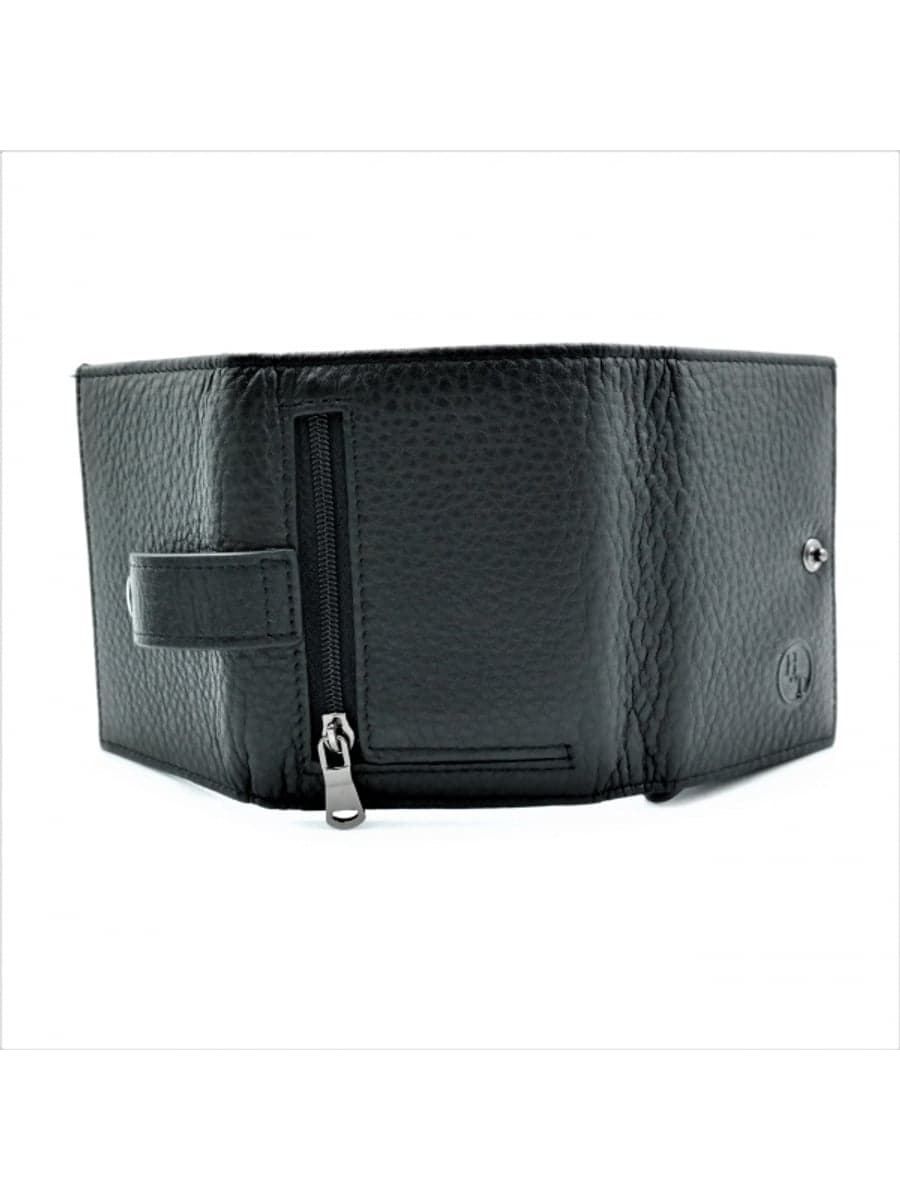 Чоловіча шкіряна візитниця-гаманець H.T. Leather з хлястиком 163-25F