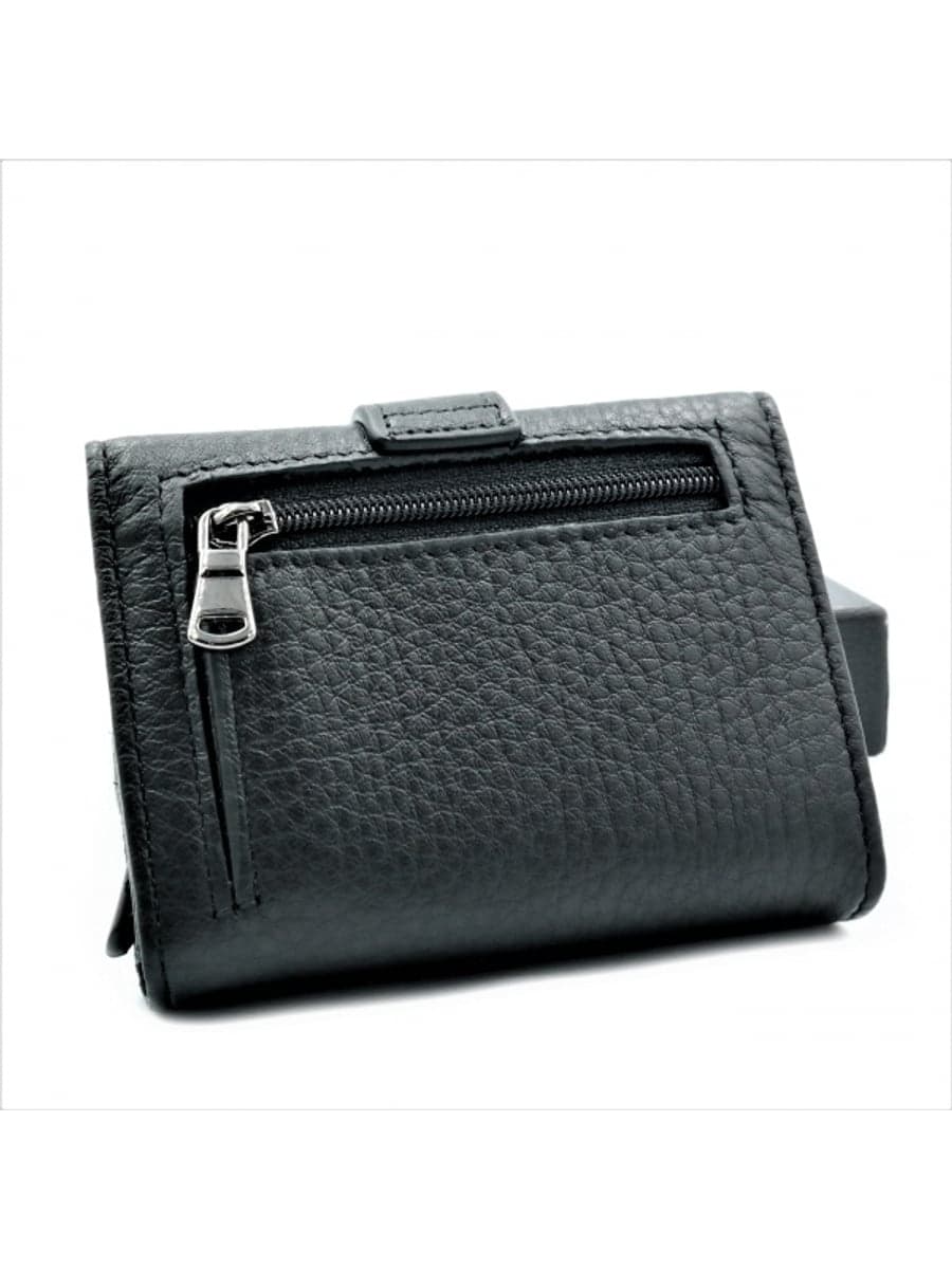 Чоловіча шкіряна візитниця-гаманець H.T. Leather з хлястиком 163-25F