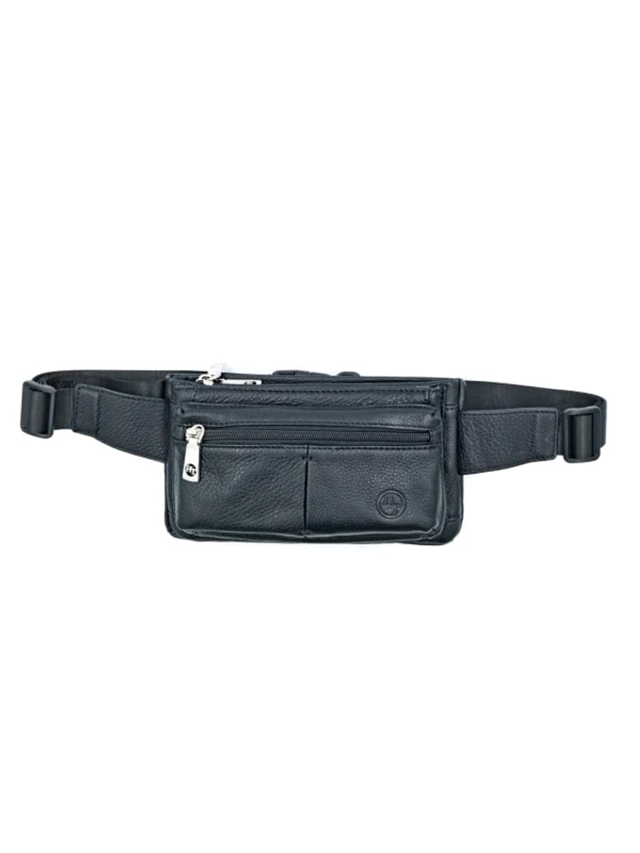 Чоловіча шкіряна сумка-бананка H.T. Leather з трьома відділеннями 8786-1