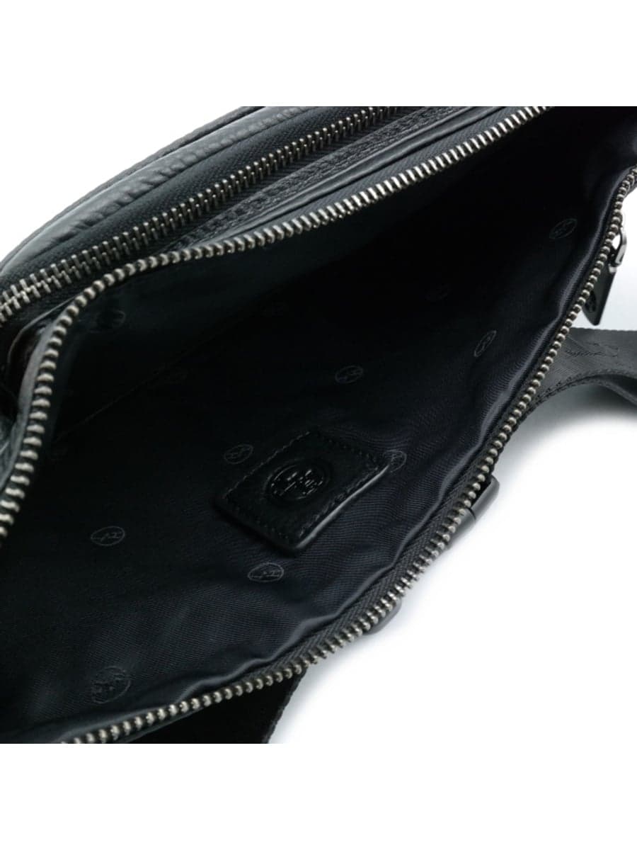 Чоловіча велика шкіряна сумка-бананка H.T. Leather з двома передніми кишенями 8786-49