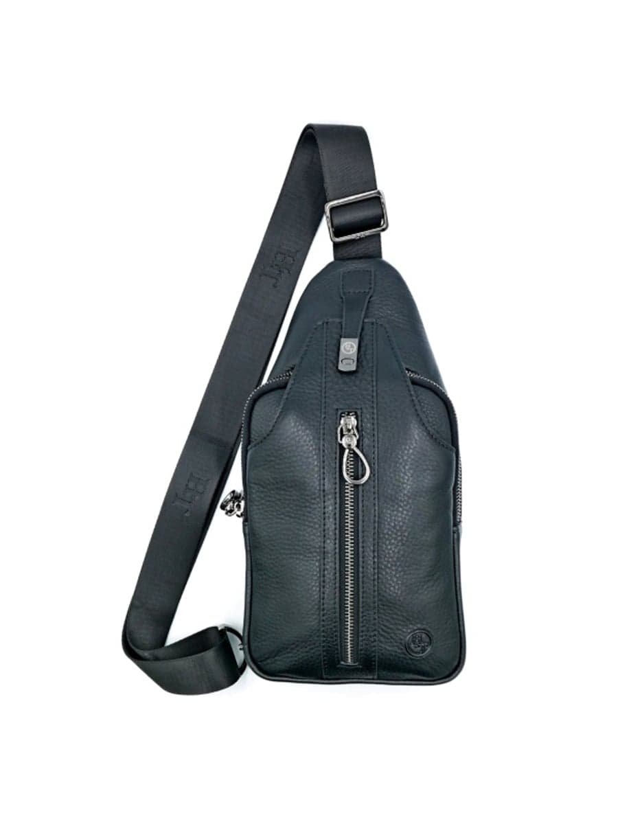 Чоловіча шкіряна сумка-слінг H.T. Leather з дихаючою спинкою 7936-68