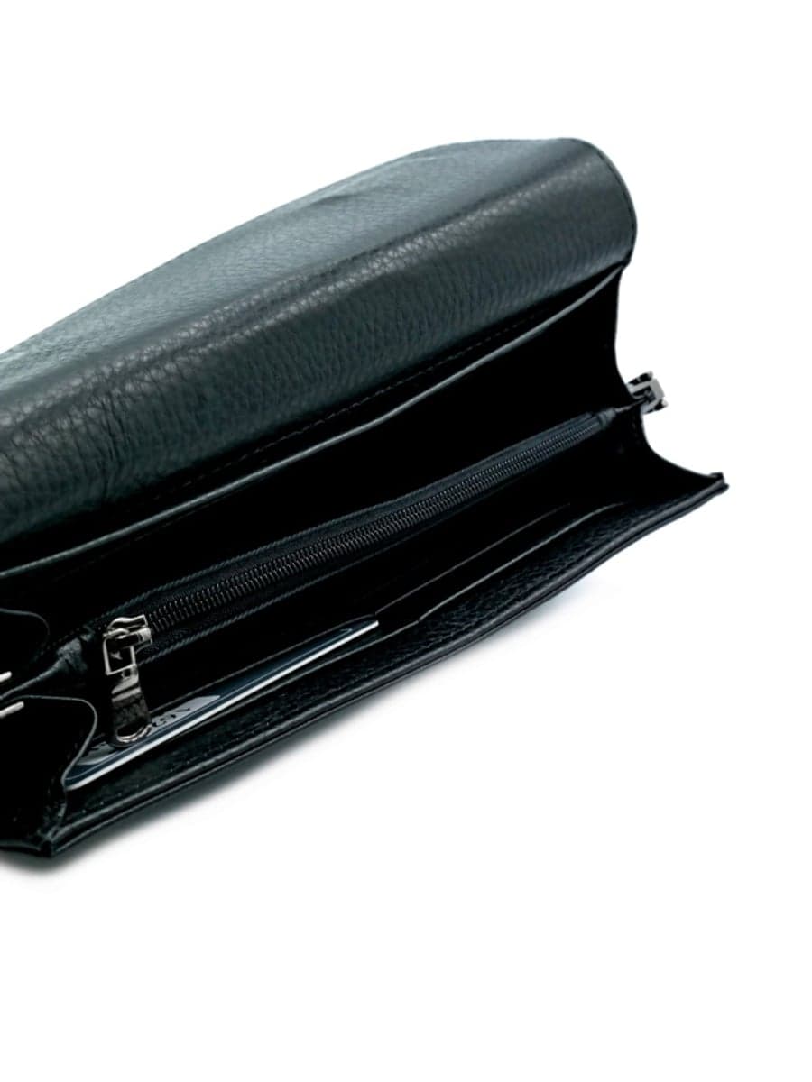 Чоловічий шкіряний клатч H.T. Leather з клапаном і кишенею на блискавці 162-57