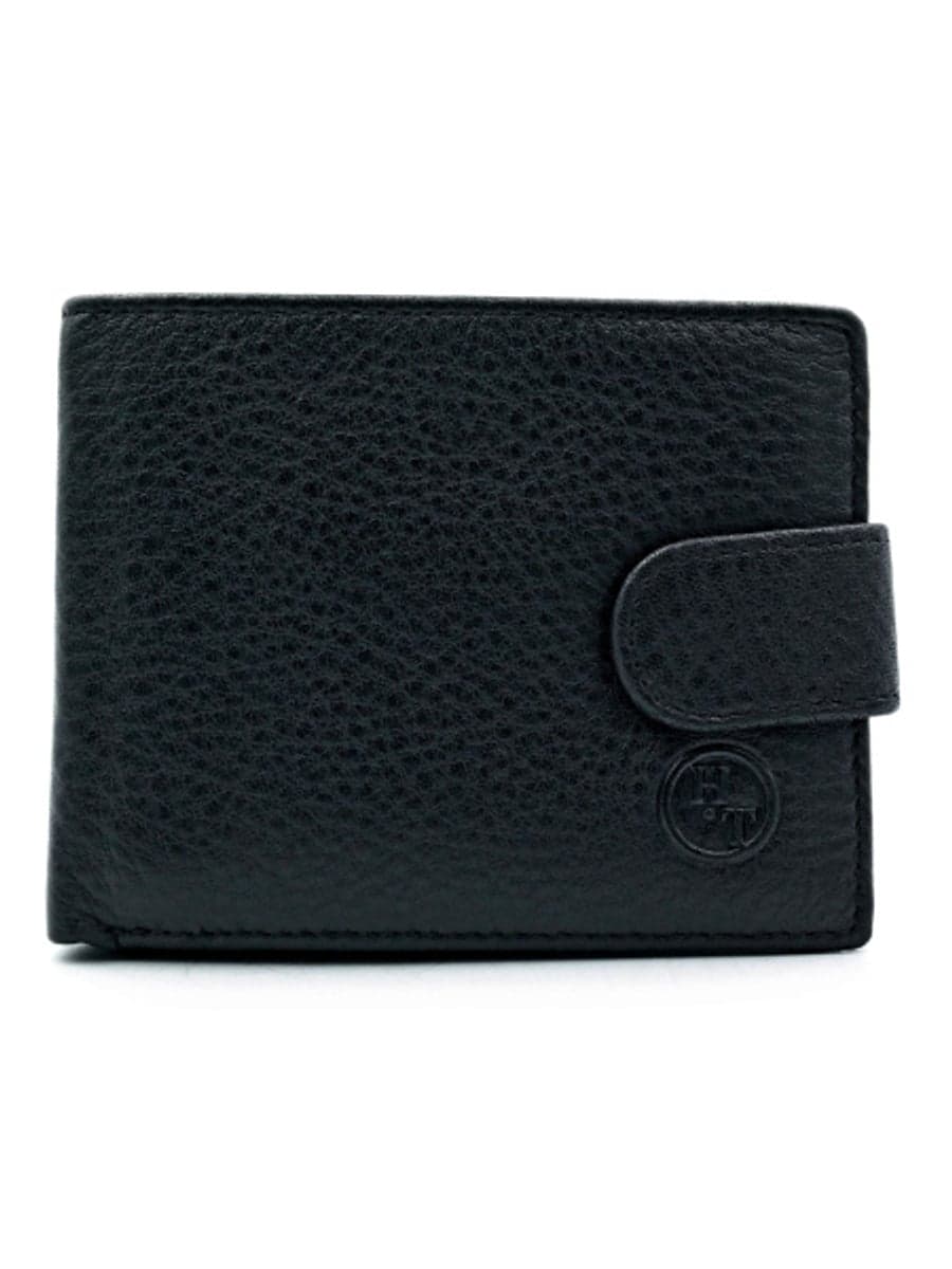 Чоловіче шкіряне портмоне H.T. Leather з хлястиком «Forli»