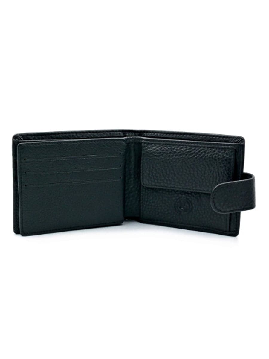 Чоловіче шкіряне портмоне H.T. Leather з хлястиком «Forli» — фото 3