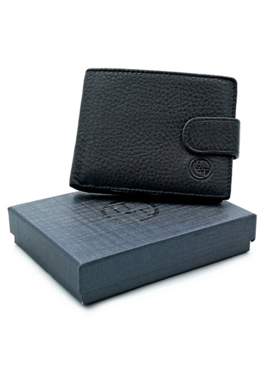 Чоловіче шкіряне портмоне H.T. Leather з хлястиком «Forli» — фото 6