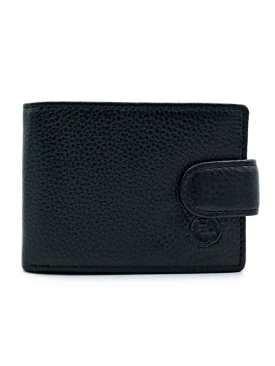 Чоловіче компактне шкіряне портмоне H.T. Leather з хлястиком 168-42MD