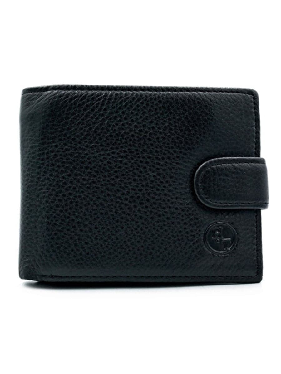 Чоловіче шкіряне портмоне H.T. Leather з хлястиком, монетницею та вставкою 168-98